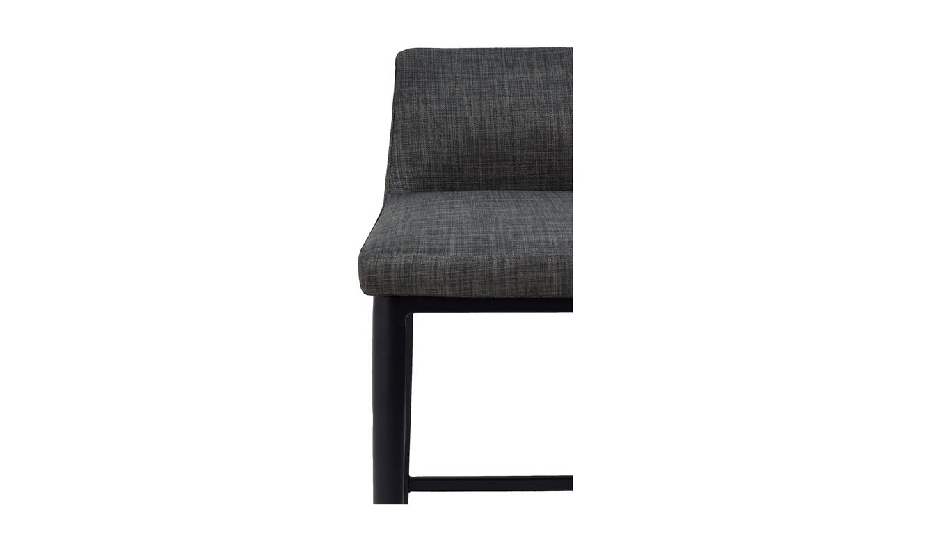 lifestyle view of Baron Counter Stool Charcoal Grey luxury Chair