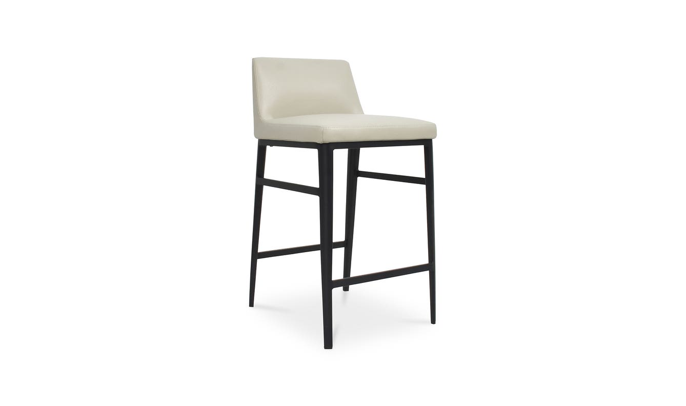 angle view of Baron Counter Stool Beige luxury Chair
