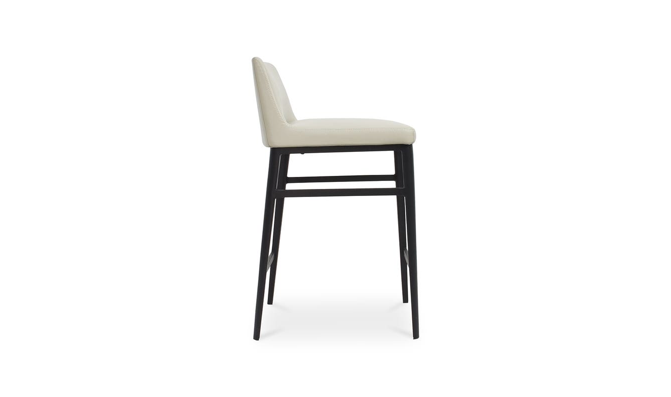 side view of Baron Counter Stool Beige luxury Chair
