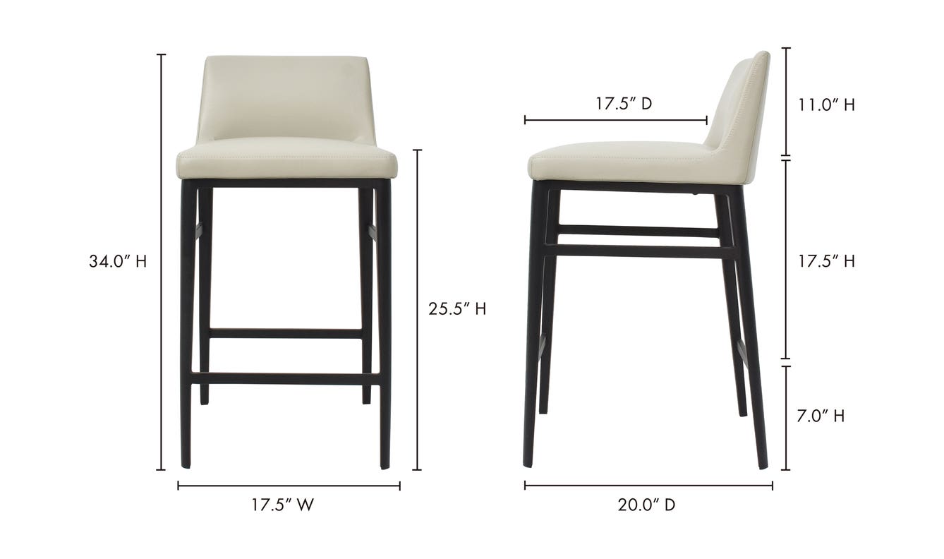 lifestyle view of Baron Counter Stool Beige luxury Chair