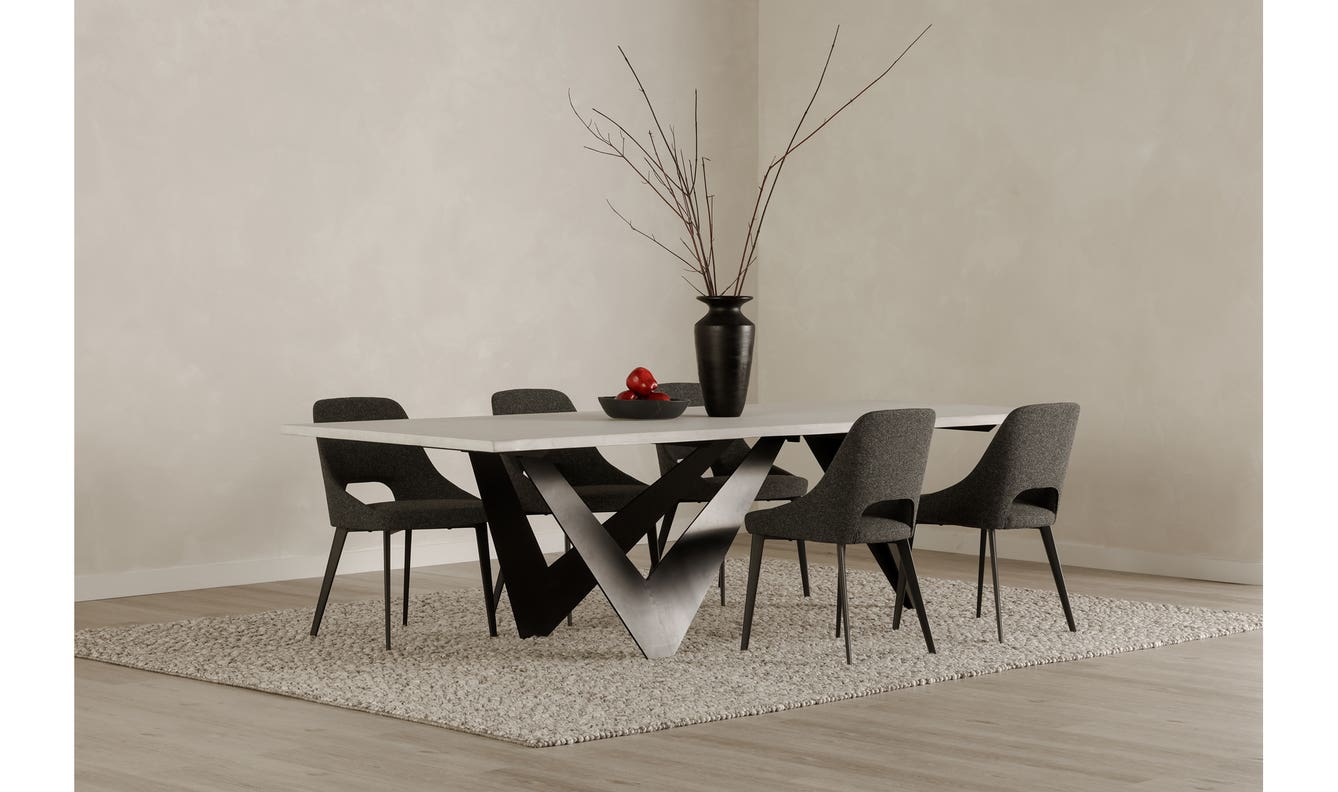 angle view of Tizz Dining Chair Dark Grey luxury Chair