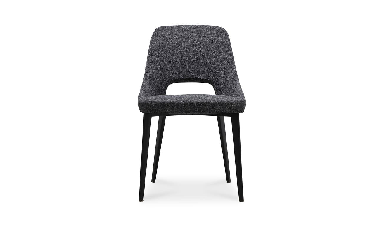 front view of Tizz Dining Chair Dark Grey luxury Chair