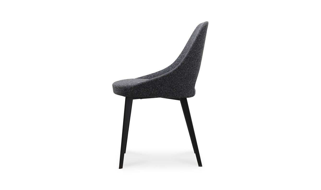 lifestyle view of Tizz Dining Chair Dark Grey luxury Chair