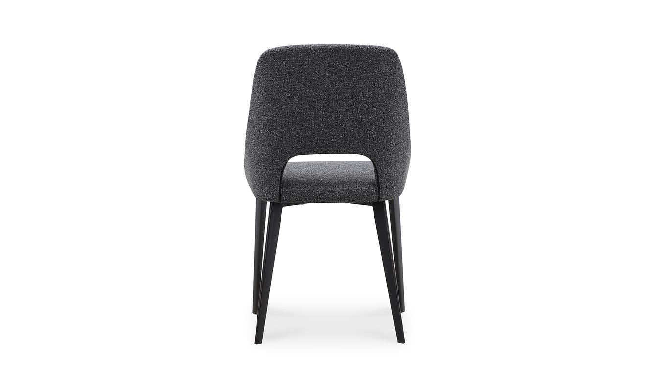 lifestyle view of Tizz Dining Chair Dark Grey luxury Chair