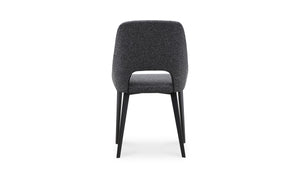 lifestyle view of Tizz Dining Chair Dark Grey luxury Chair
