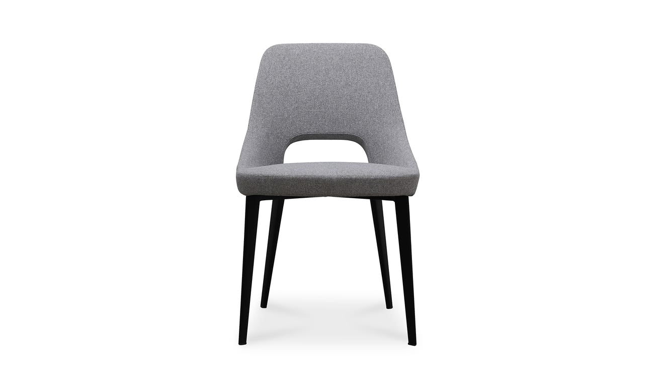 front view of Tizz Dining Chair Light Grey luxury Chair