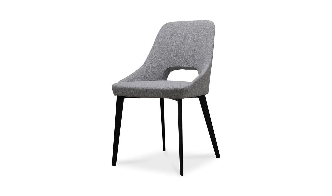 side view of Tizz Dining Chair Light Grey luxury Chair