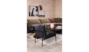 side view of Verlaine Chair Raven Black luxury Chair