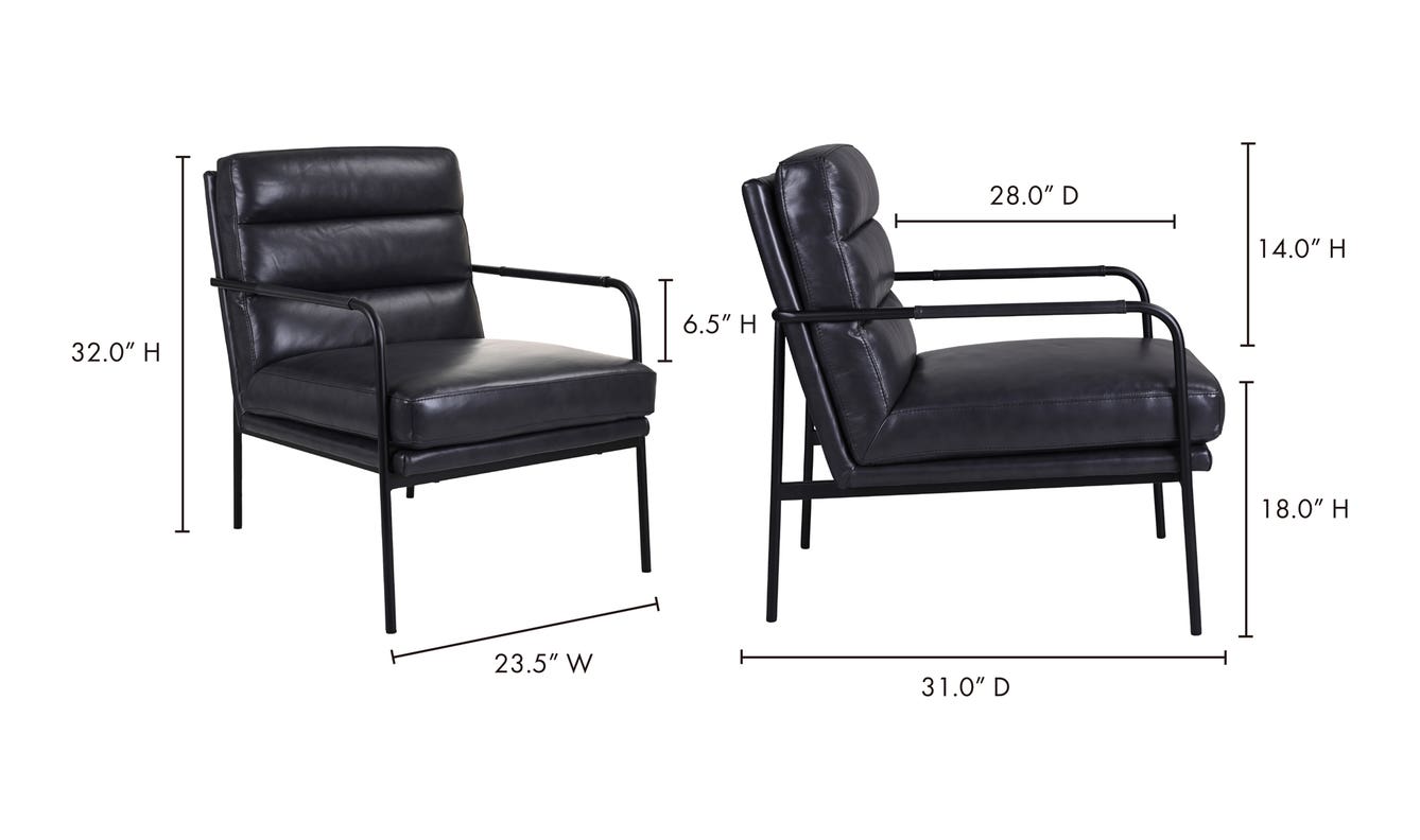 lifestyle view of Verlaine Chair Raven Black luxury Chair
