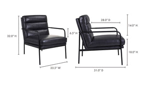 lifestyle view of Verlaine Chair Raven Black luxury Chair