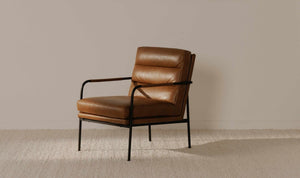 detail view of Verlaine Chair Chestnut Brown luxury Chair