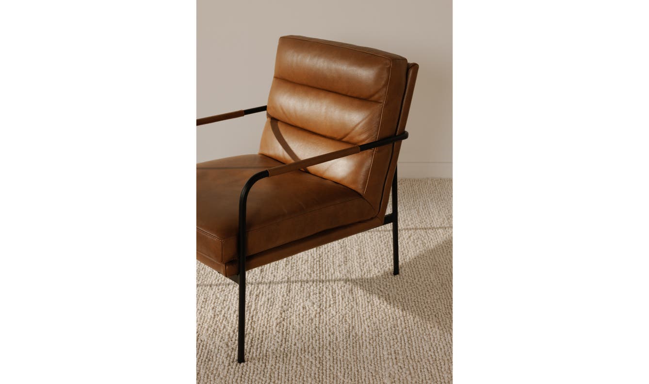 lifestyle view of Verlaine Chair Chestnut Brown luxury Chair