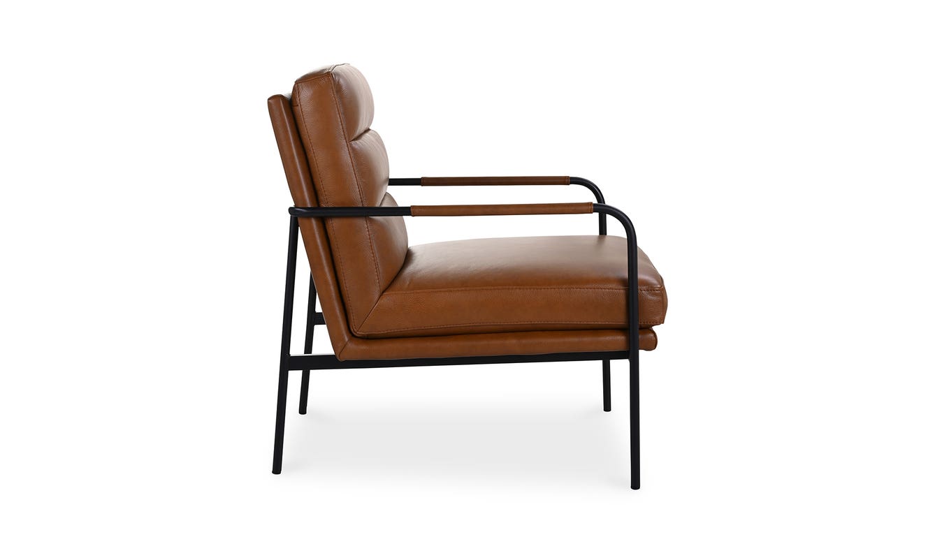 lifestyle view of Verlaine Chair Chestnut Brown luxury Chair