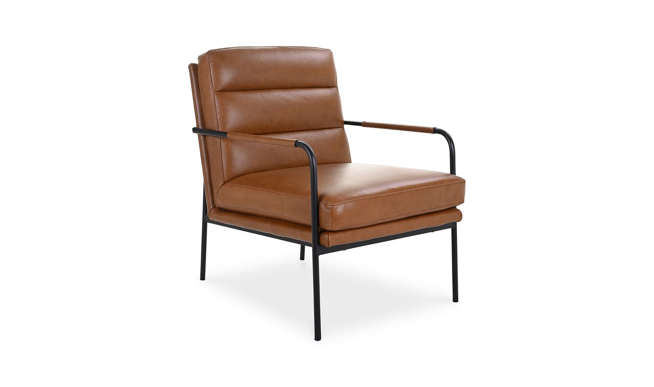 lifestyle view of Verlaine Chair Chestnut Brown luxury Chair