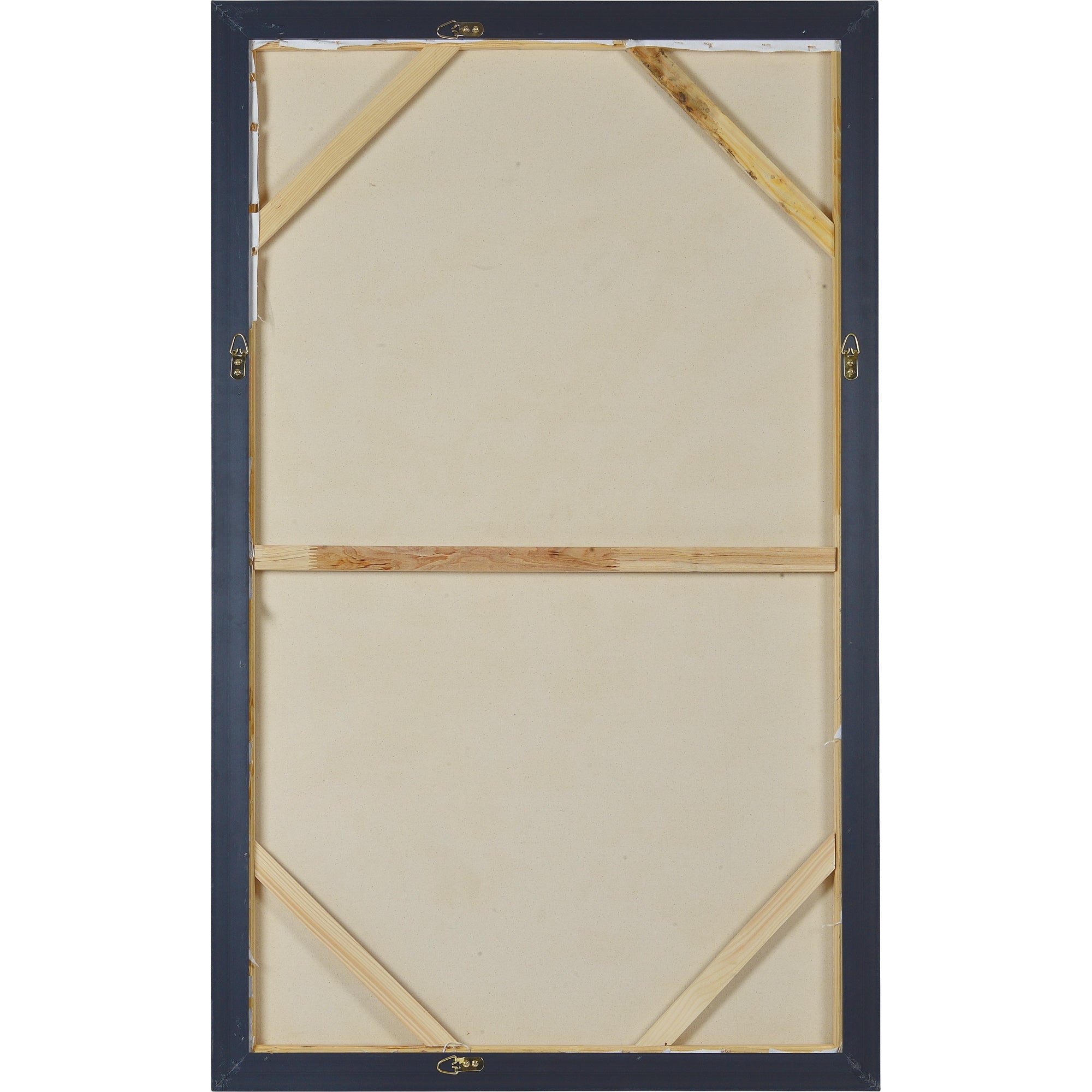 Back view of Zoya Canvas Art by Renwil showing the canvas structure and hanging hardware