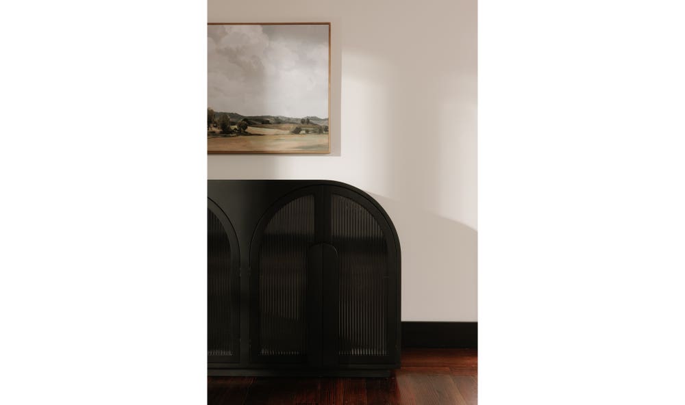 front view of Salone Cabinet Black luxury Buffets & Sideboard