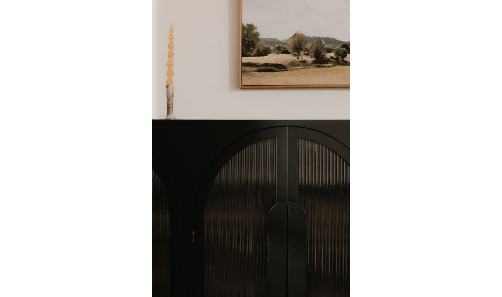side view of Salone Cabinet Black luxury Buffets & Sideboard