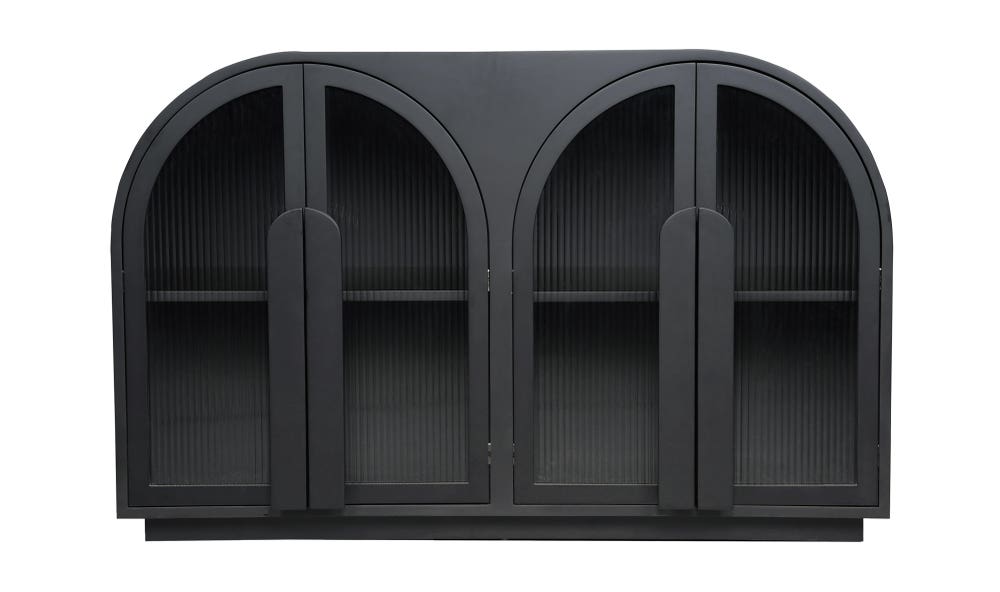 front view of Salone Cabinet Black luxury Buffets & Sideboard