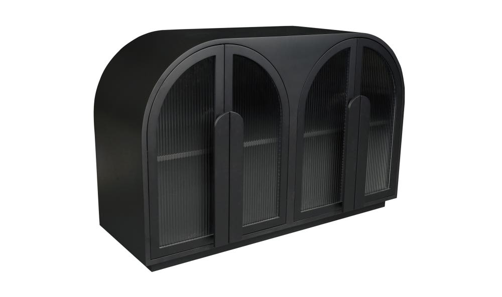 lifestyle view of Salone Cabinet Black luxury Buffets & Sideboard