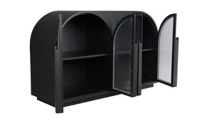 lifestyle view of Salone Cabinet Black luxury Buffets & Sideboard
