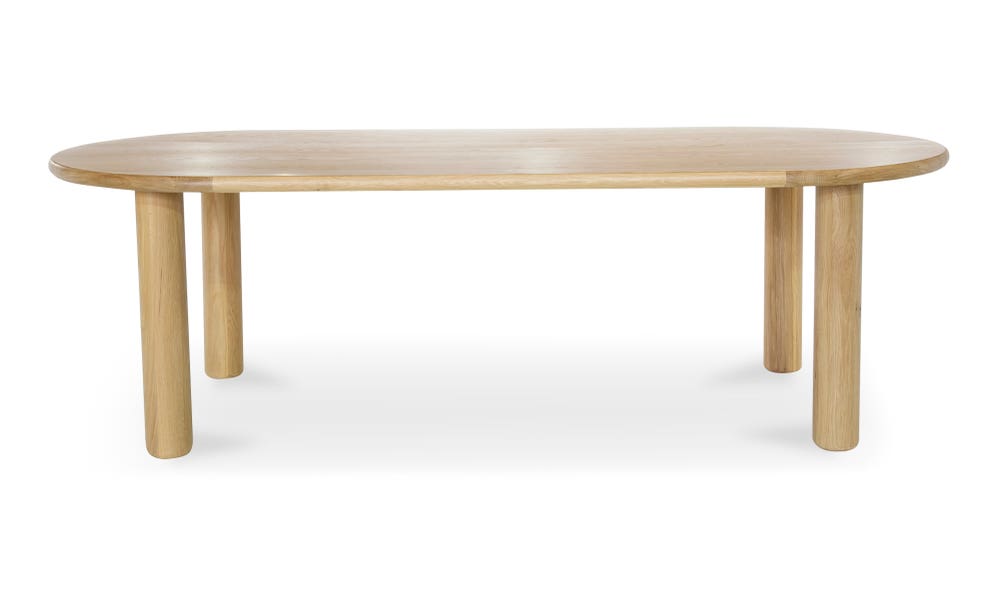 front view of Milo Small Dining Table Oak luxury Table