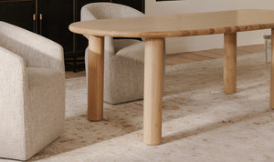 lifestyle view of Milo Large Dining Table Oak luxury Table