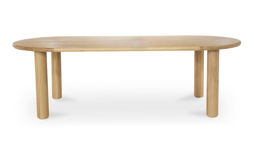 front view of Milo Large Dining Table Oak luxury Table