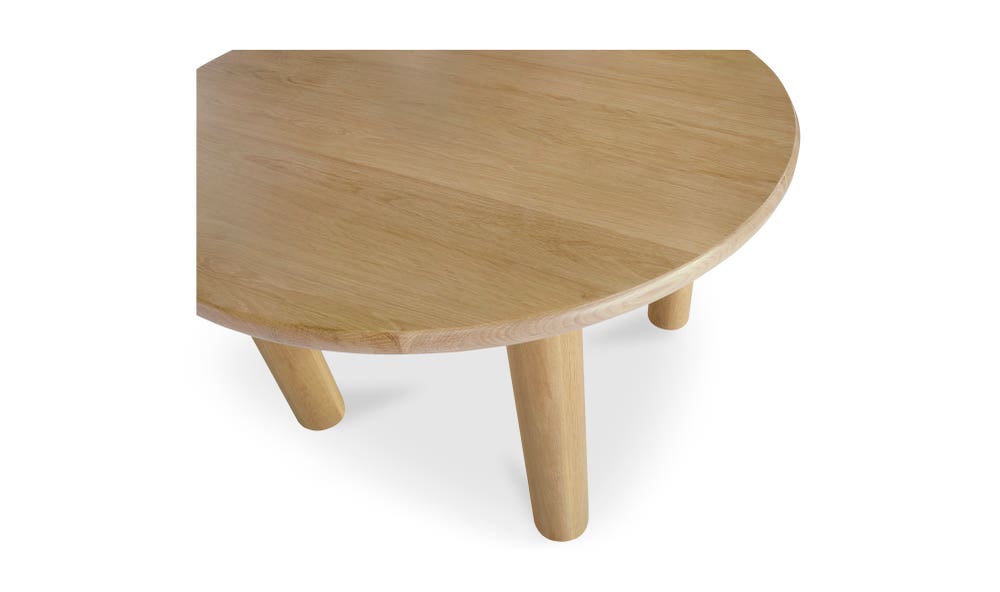 lifestyle view of Milo Round Dining Table Oak luxury Table