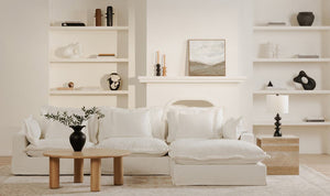 angle view of Milo Coffee Table Oak luxury Coffee Table