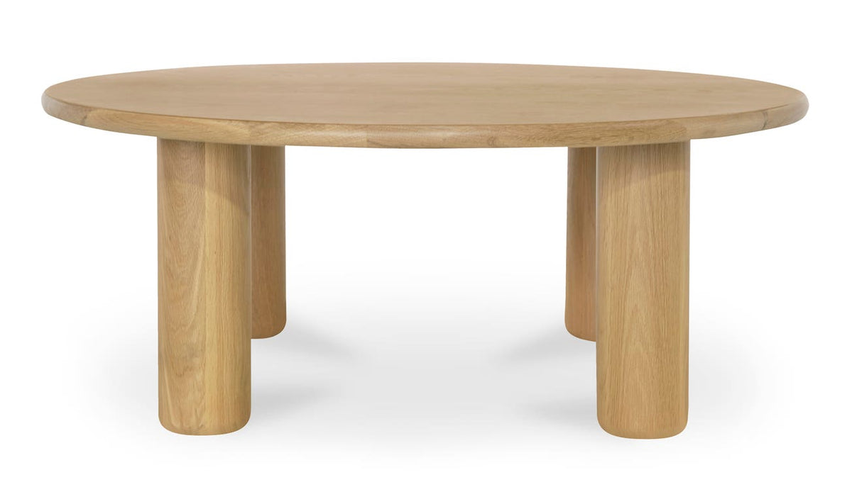 front view of Milo Coffee Table Oak luxury Coffee Table