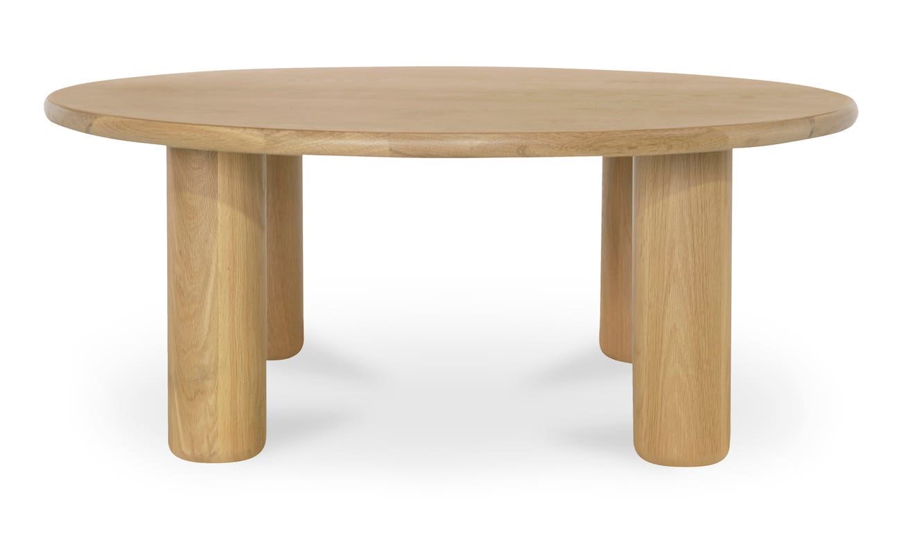 front view of Milo Coffee Table Oak luxury Coffee Table