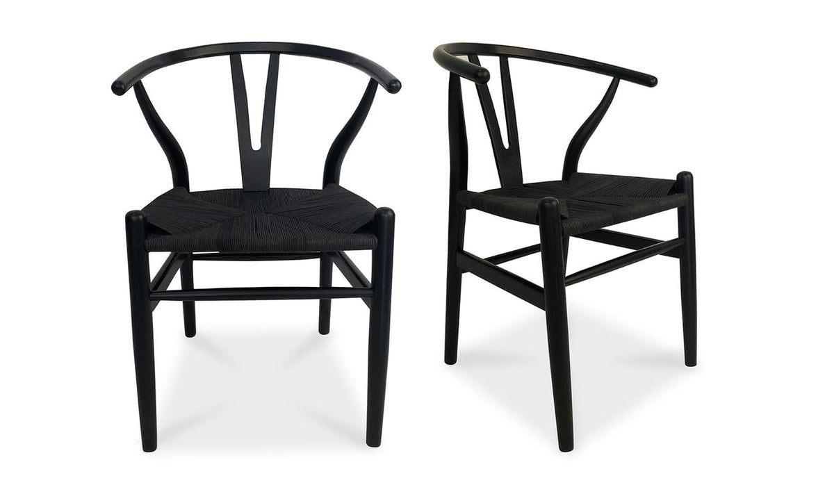 front view of Ventana Dining Chair Black - Set Of Two luxury Chair