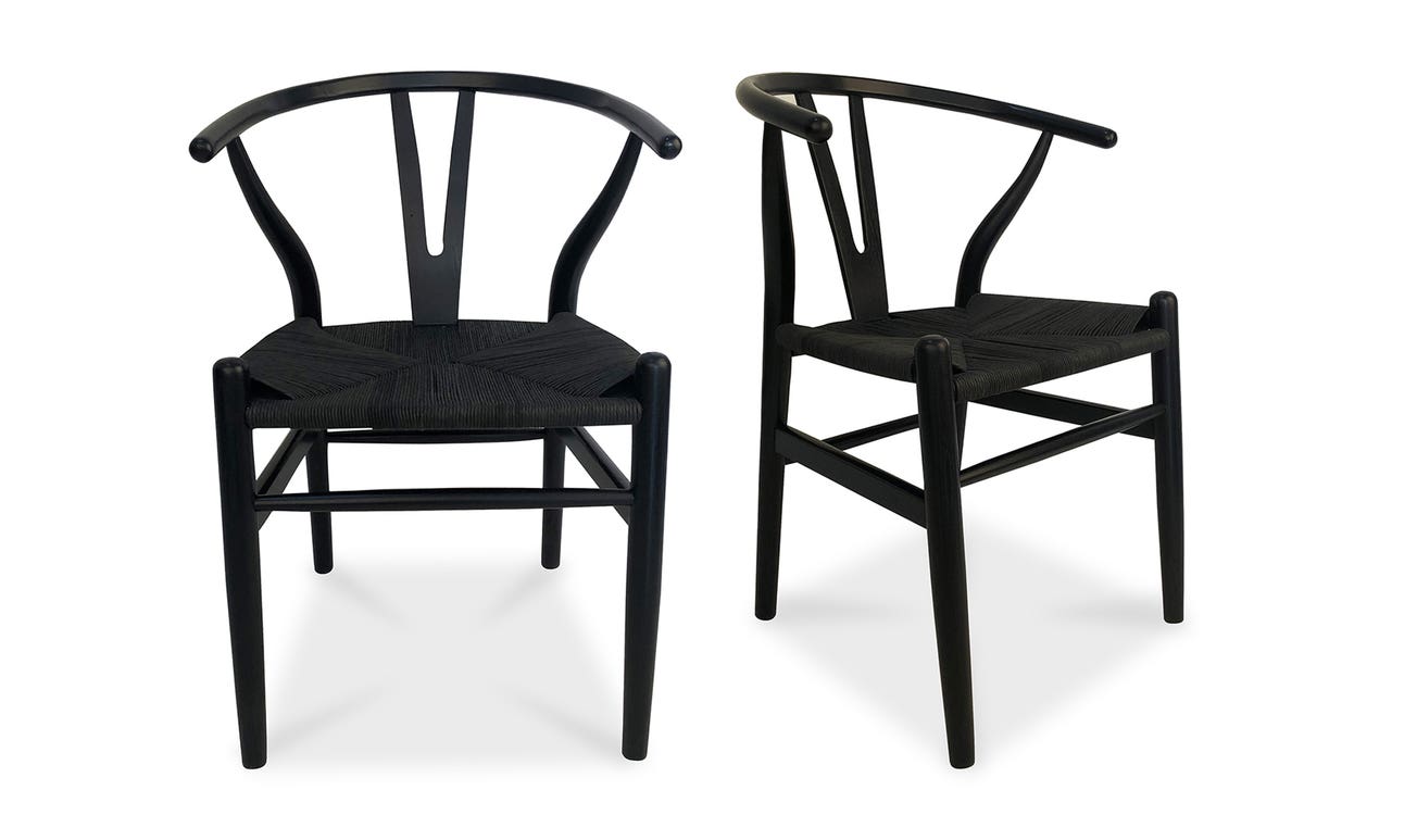 front view of Ventana Dining Chair Black - Set Of Two luxury Chair