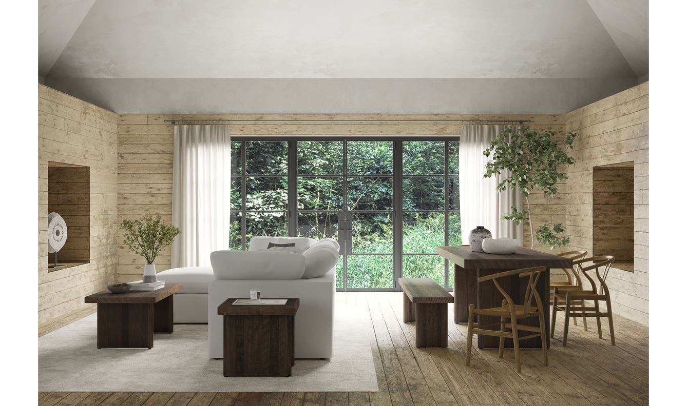 lifestyle view of Ventana Dining Chair Natural - Set Of Two luxury Chair