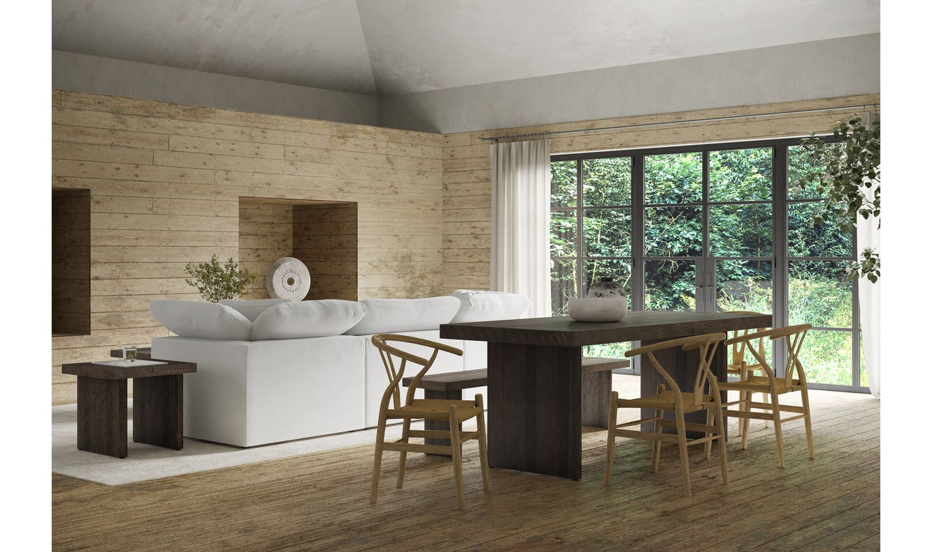 lifestyle view of Ventana Dining Chair Natural - Set Of Two luxury Chair
