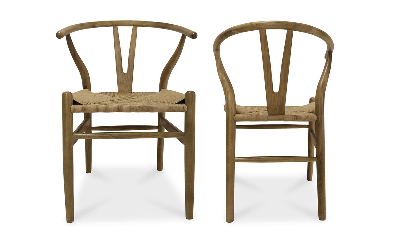 lifestyle view of Ventana Dining Chair Natural - Set Of Two luxury Chair