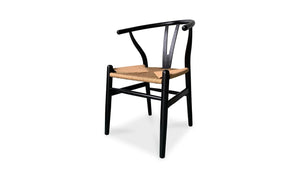 lifestyle view of Ventana Dining Chair Black And Natural - Set Of Two luxury Chair