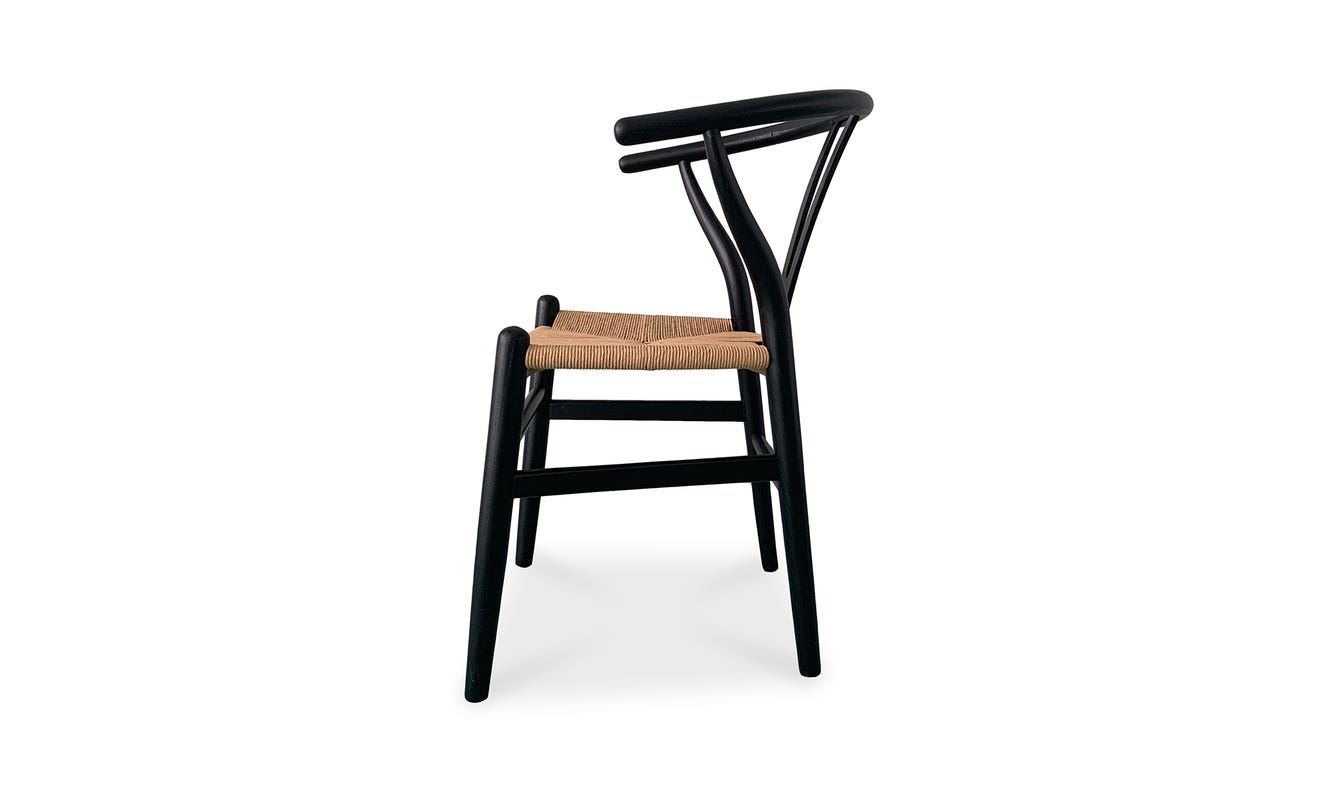 lifestyle view of Ventana Dining Chair Black And Natural - Set Of Two luxury Chair