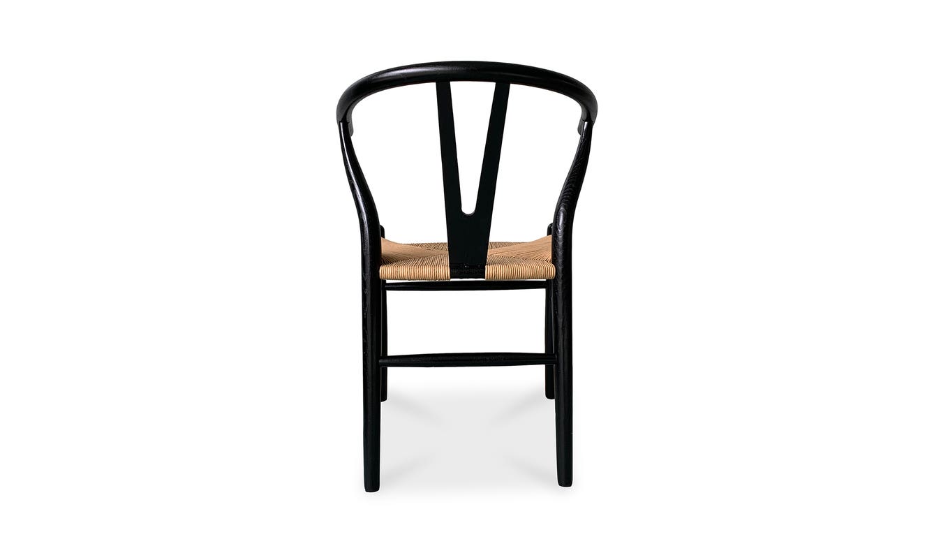 lifestyle view of Ventana Dining Chair Black And Natural - Set Of Two luxury Chair