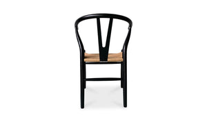 lifestyle view of Ventana Dining Chair Black And Natural - Set Of Two luxury Chair