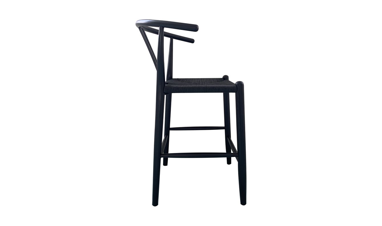 detail view of Ventana Counter Stool Black luxury Chair