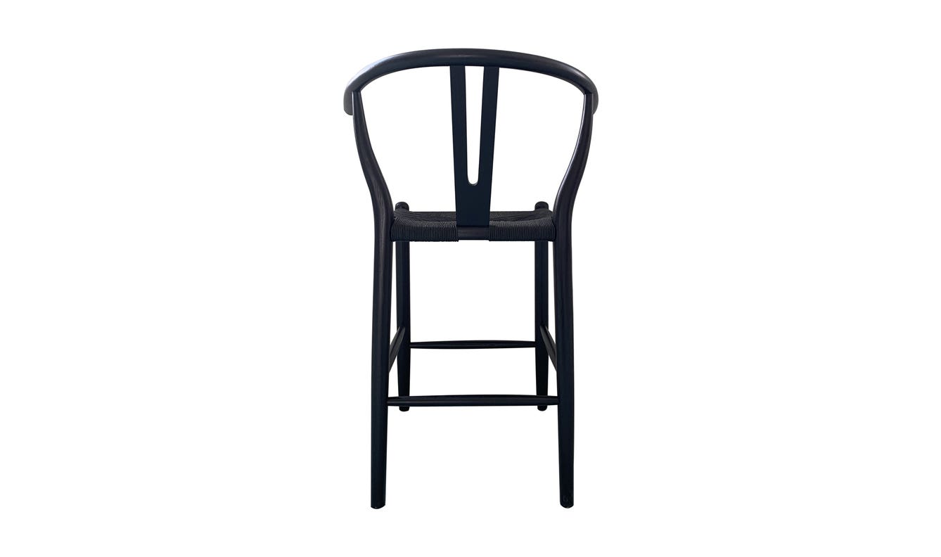 lifestyle view of Ventana Counter Stool Black luxury Chair