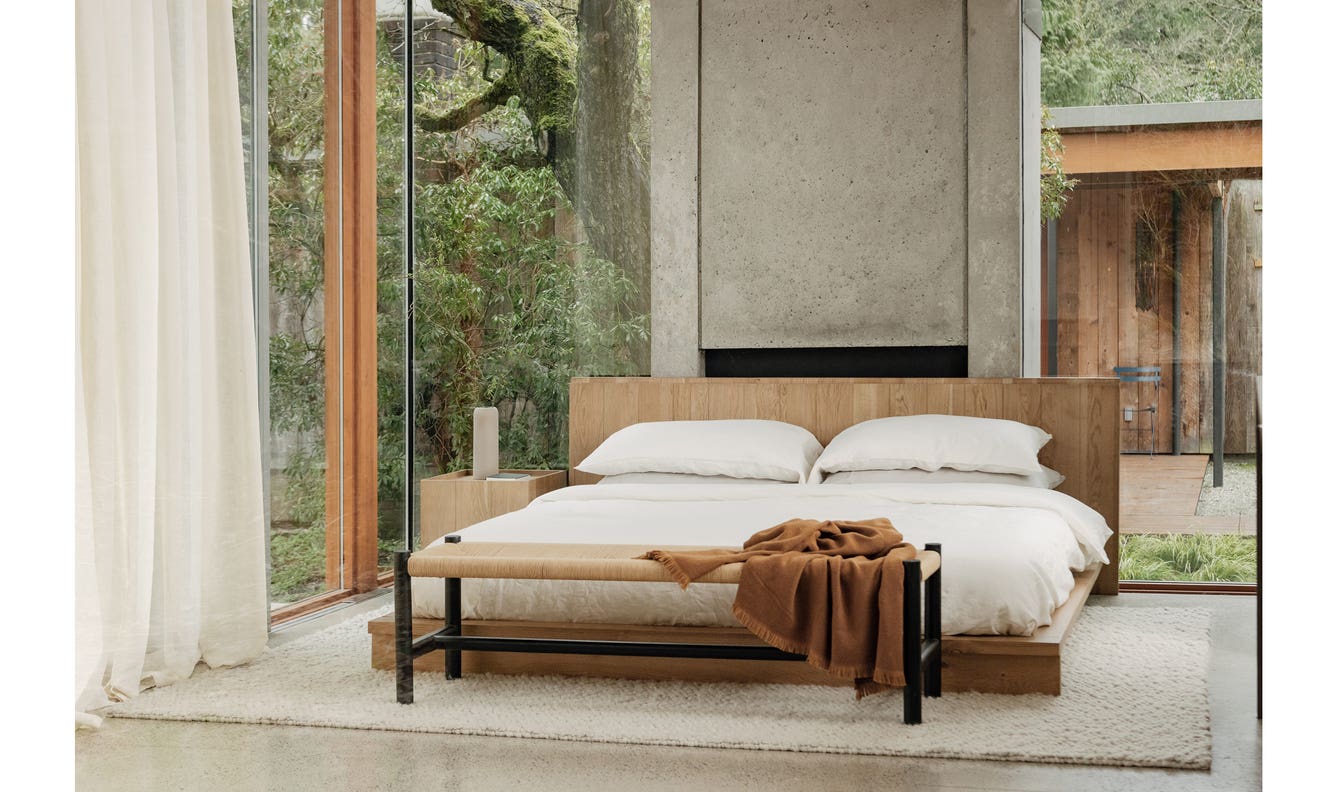 side view of Hawthorn Bench Small Black luxury Bench