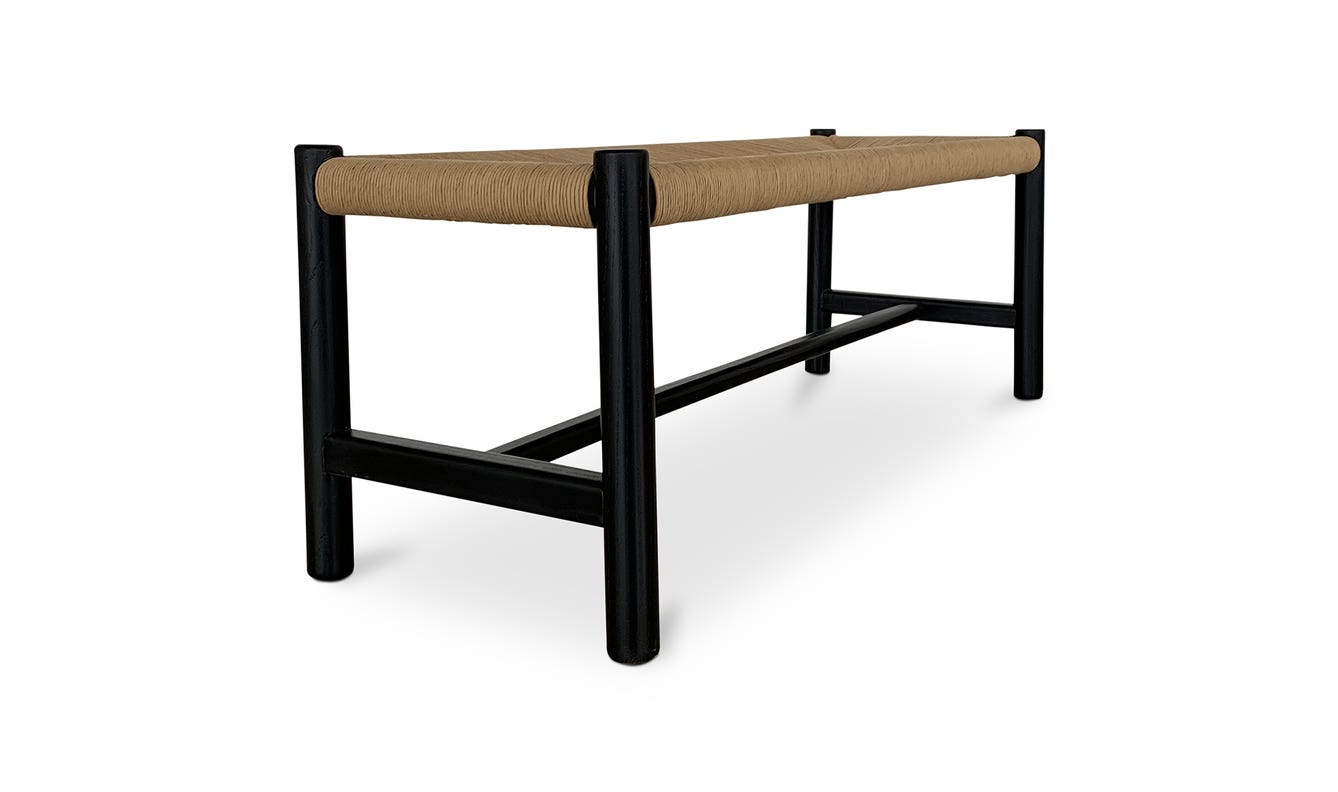 lifestyle view of Hawthorn Bench Small Black luxury Bench