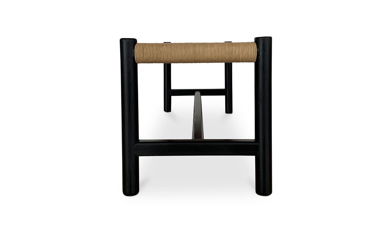 lifestyle view of Hawthorn Bench Small Black luxury Bench