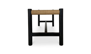 lifestyle view of Hawthorn Bench Small Black luxury Bench