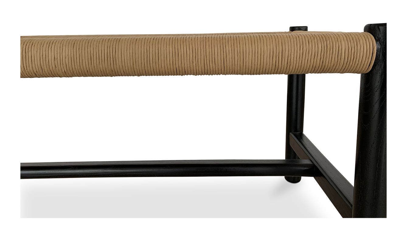 lifestyle view of Hawthorn Bench Small Black luxury Bench