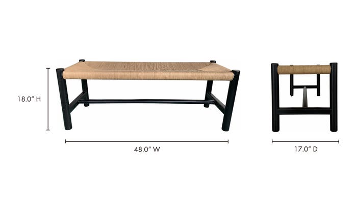 Hawthorn Bench Small Black