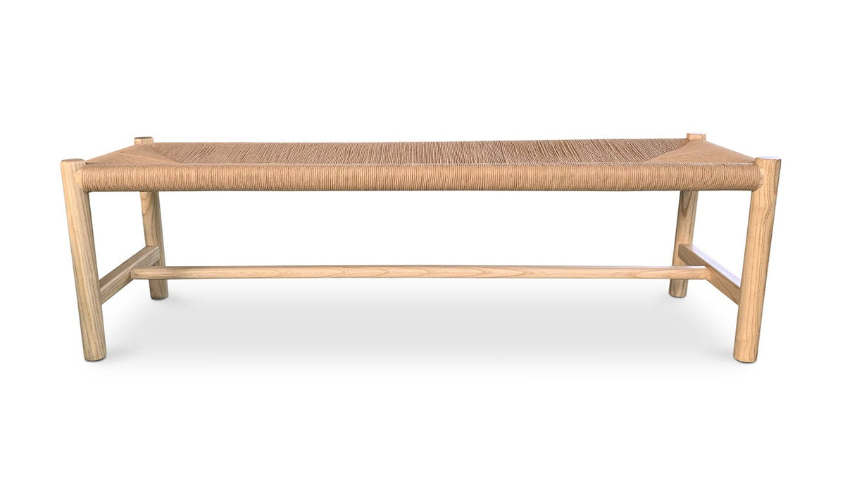 front view of Hawthorn Bench Small Natural luxury Bench