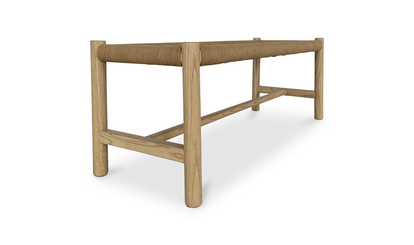 detail view of Hawthorn Bench Small Natural luxury Bench